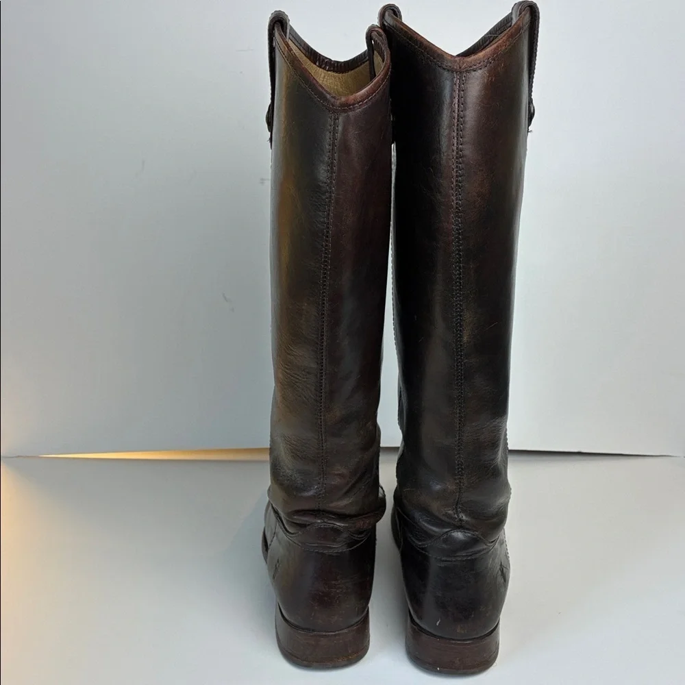 Frye Melissa Button Brown Leather Knee High Boot Sz 9 Equestrian Riding